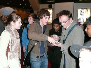 Danny Boyle with students after Film Educations premier screening of Slumdog Millionaire.
