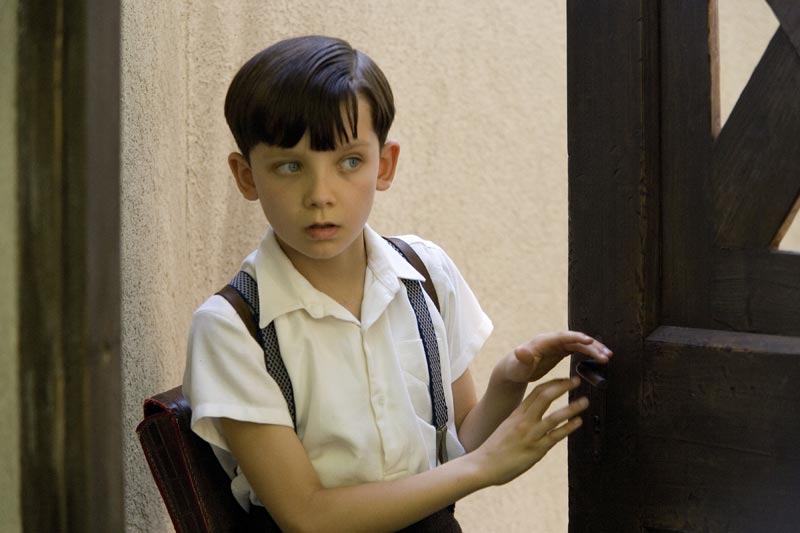 Still image from The Boy in the Striped Pyjamas - Bruno at the door